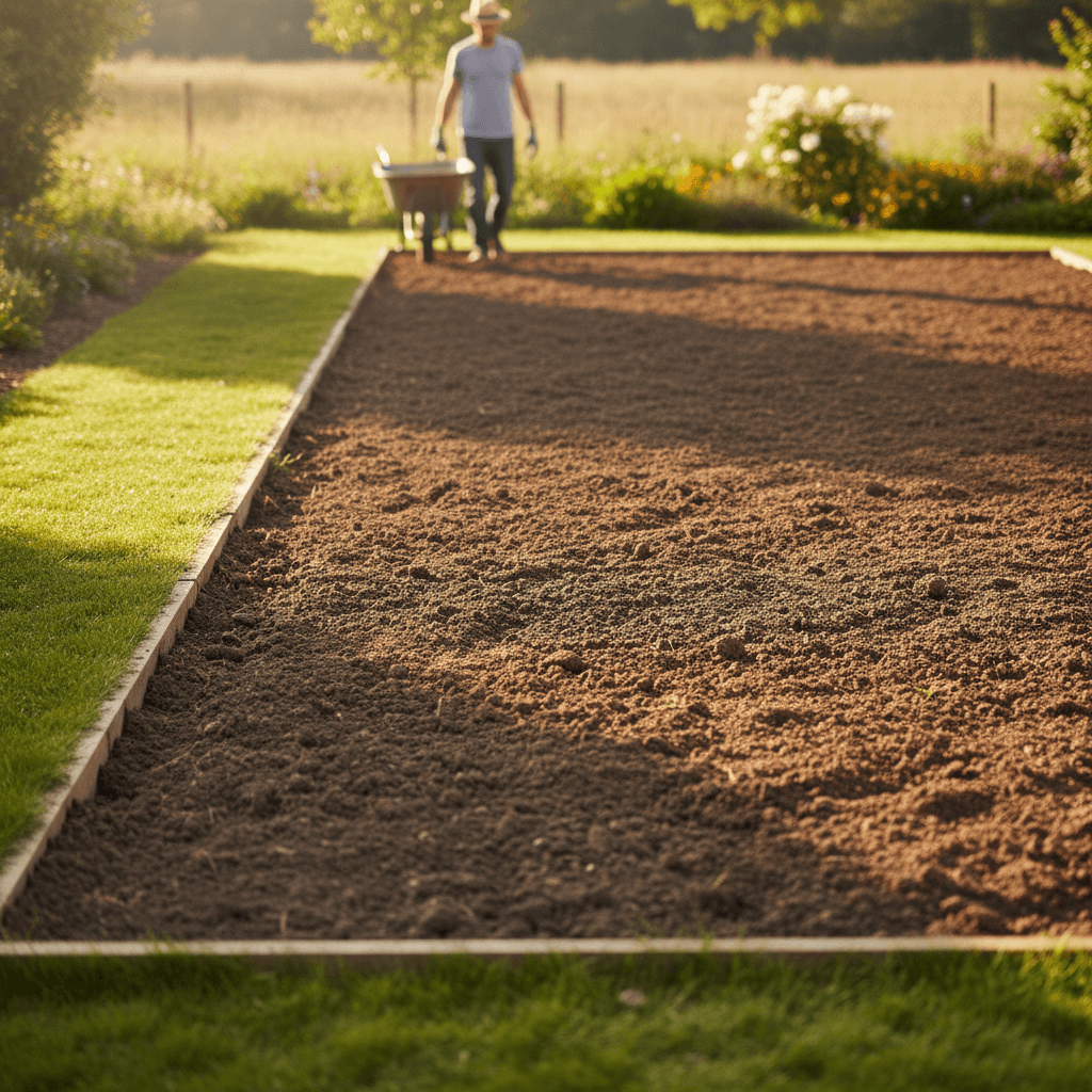 Garden space cleared and ready for new use